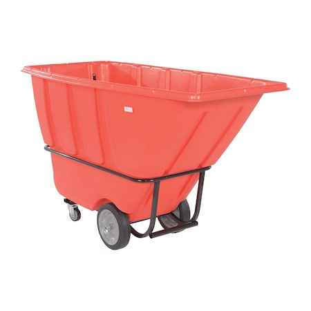 Vestil Medium Duty Tilt Truck 1 Cubic Yard 1250 lb Red TDT-100-MD-RED